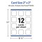 Avery Matte White Square Cards, 2" x 2" Square Rounded Corners